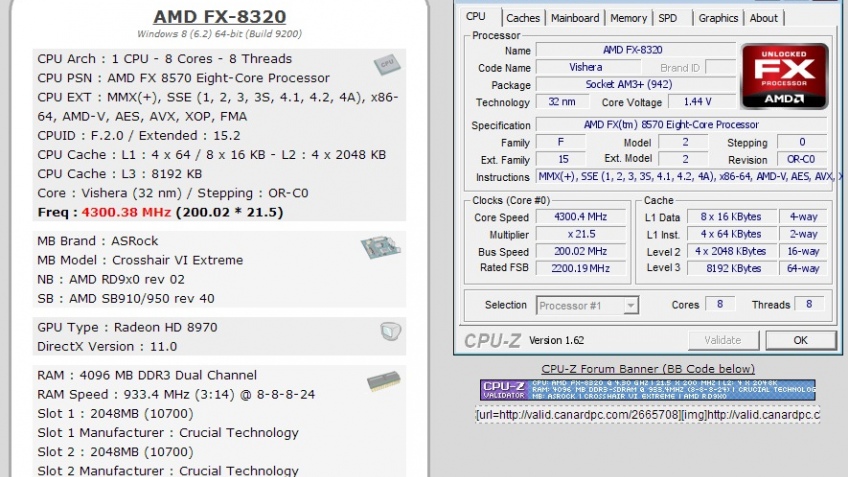 Детали о микропроцессоре AMD FX-8570