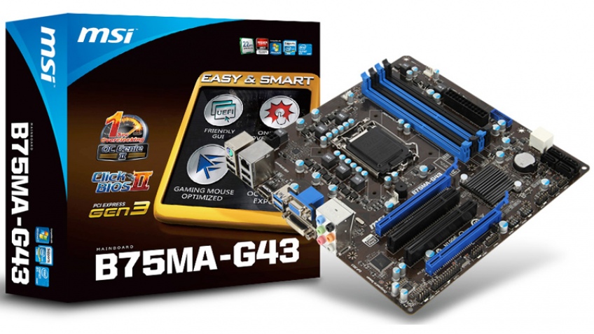 MSI B75MA-G43: оперативная память базового значения под LGA1155