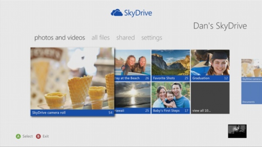 Майкрософт раскрыла SkyDrive для Xbox 360