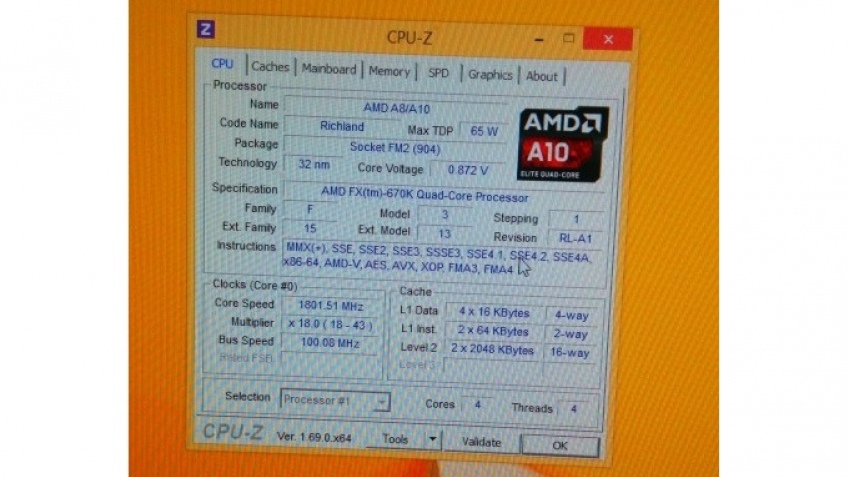 Детали о микропроцессоре AMD FX-670K