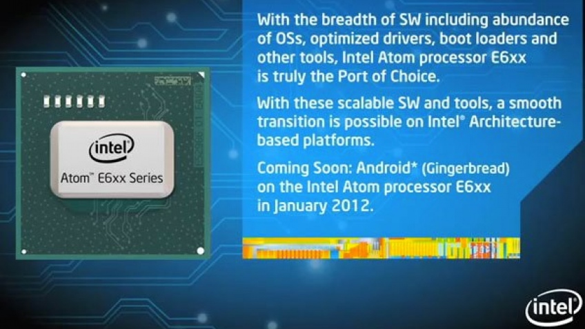 Грядущие модификации Intel Atom сдружатся с Google Андроид