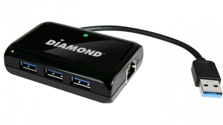 Diamond USB303HE: USB-хаб с Ethernet-портом