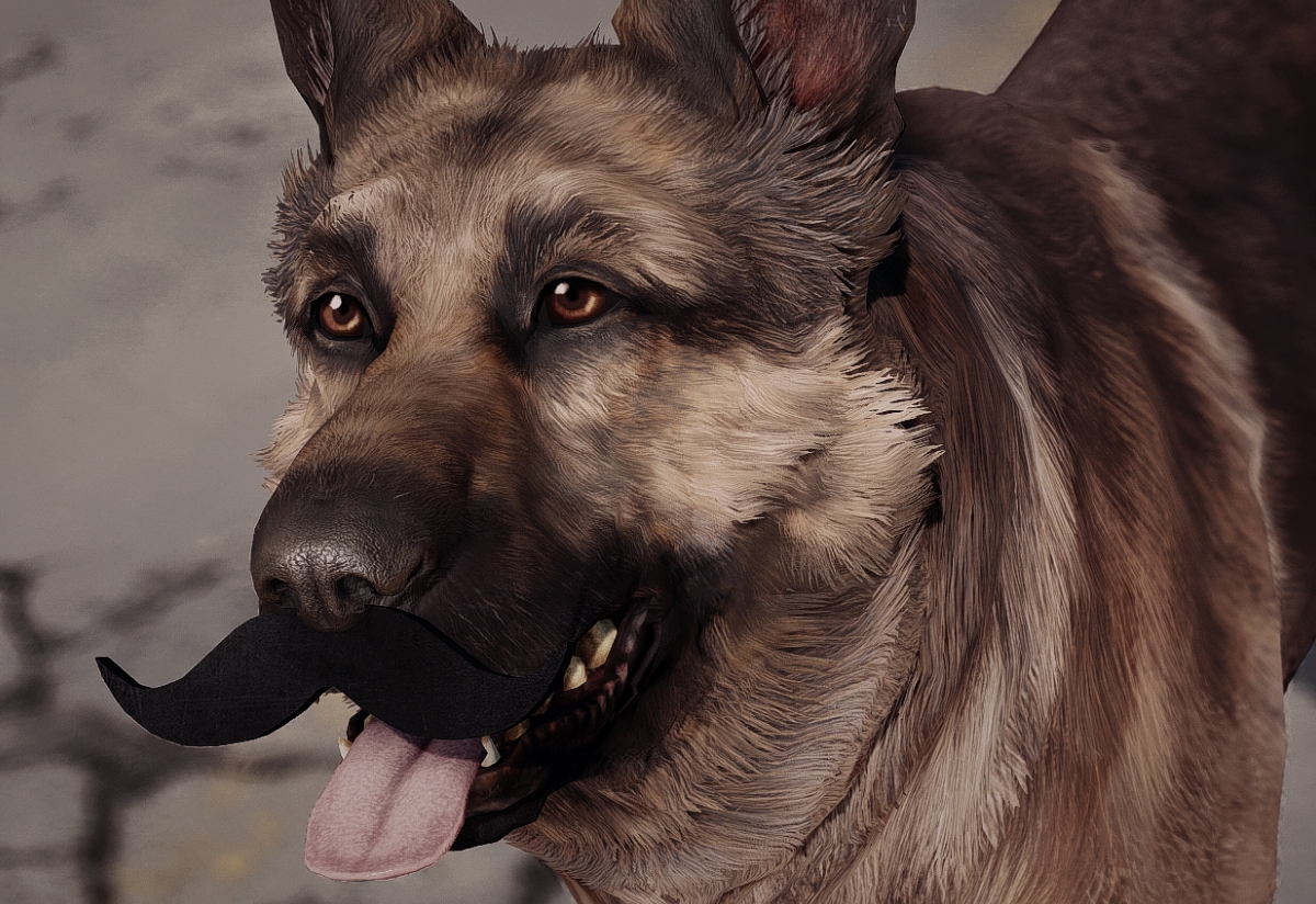 «Небритябрьский» мод для Fallout 4 добавляет героям усы (и пёсику тоже)