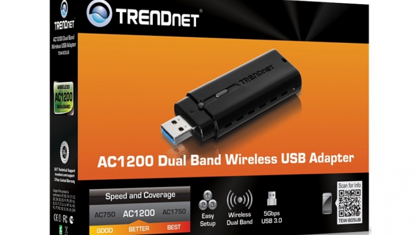 TRENDnet AC1200: беспроводной адаптер с помощью 5G Wifi