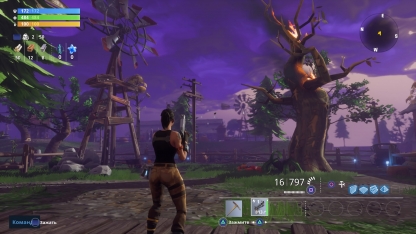 Fortnite нередко выдает очень красивые, но откровенно зловещие пейзажи. Мультяшная графика тому нисколько не помеха.