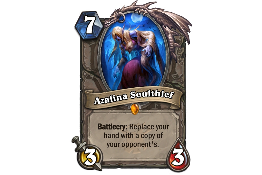 Азалина доселе не появлялась в мире Warсraft и придумана специально для Hearthstone