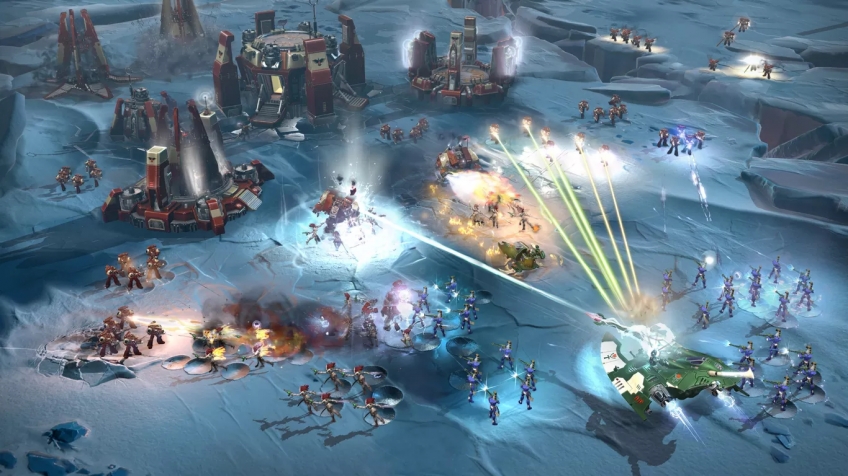В Dawn of War 3 нельзя водить армию одной толпой. Уничтожат за один удар.
