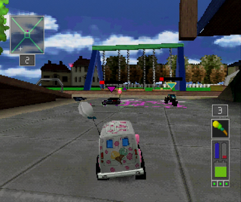В том же 2001-м Incognito выпустила Twisted Metal: Small Brawl для отжившей своё PS1, превратив некогда жестокие побоища в схватки на игрушечных машинках. Получилось посредственно