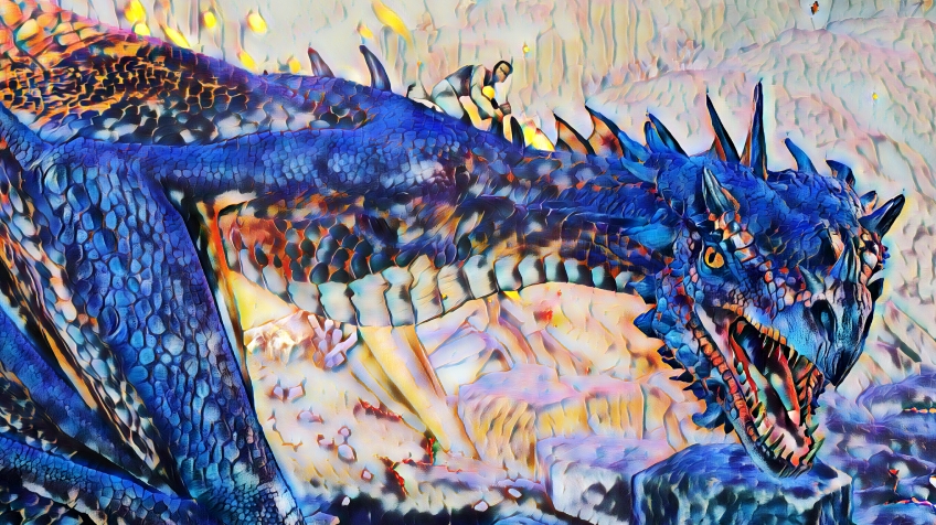 Применение AI Style Transfer на примере ARK: Survival Evolved и абстрактного арта из сети.