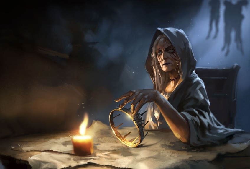 «Бессердечная» (Lady Stoneheart), художник zippo514. Его рисунки — исключительно фанатские и (пока!) не использовались в изданиях книг Джорджа Мартина. Но это не мешает работам художника регулярно появляться на многих серьёзных сайтах, посвященных вселенной «Песни Льда и Пламени». «Бессердечную» он создал под впечатлением от эпизода «Рейны из Кастамере» — того самого, где произошла Красная свадьба.