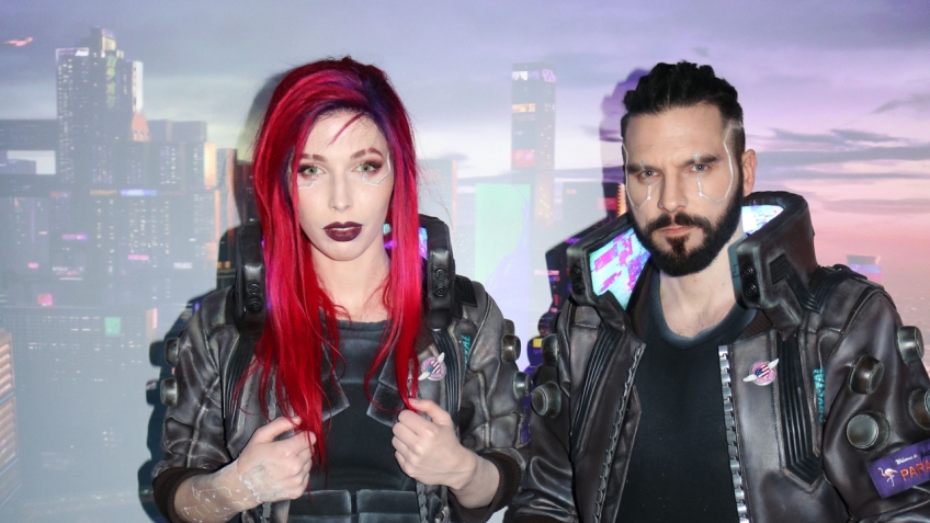 Так выглядела зона, где проходила презентация Cyberpunk 2077