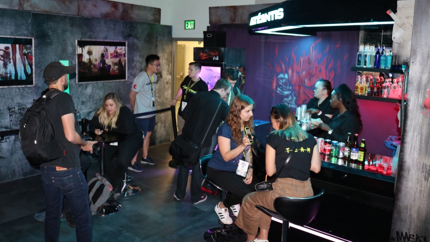 Так выглядела зона, где проходила презентация Cyberpunk 2077