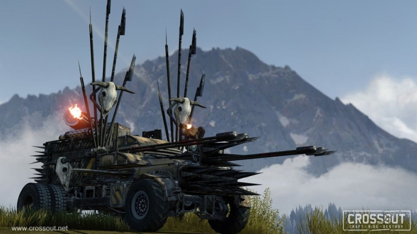Ранний кадр из Crossout. Черепов никогда не бывает слишком много!