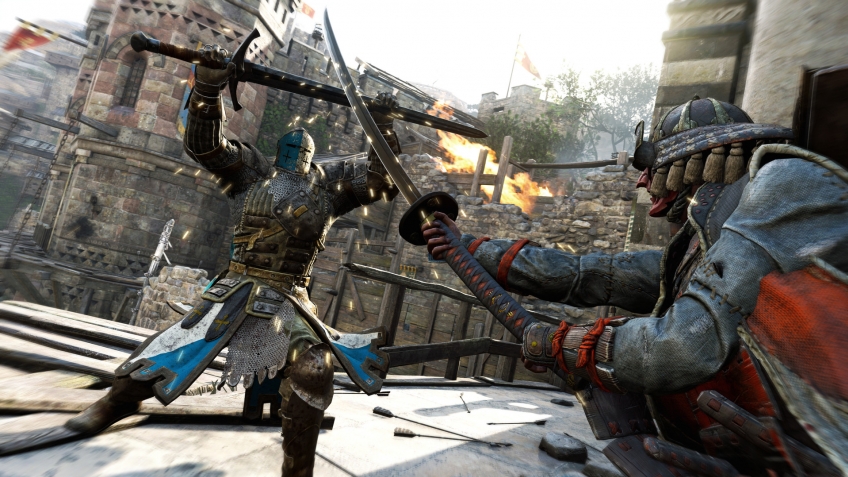 В For Honor чрезвычайно удобная система защиты. За основу взяты классические 2D-файтинги, где за блок отвечает стик, а не отдельная кнопка.