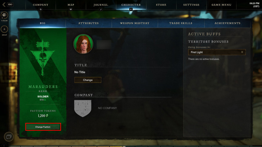 Гайд: Как поменять фракцию в New World