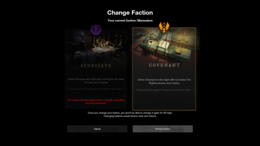 Гайд: Как поменять фракцию в New World