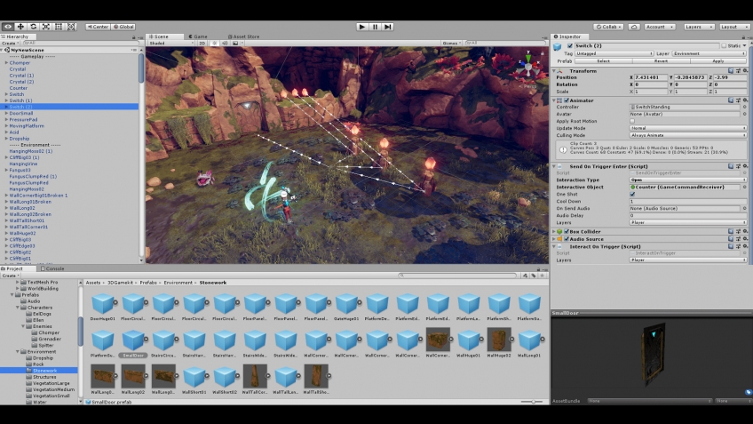Первый скриншот взят из движка Unity, второй — из конструктора Game Maker 2. И тот, и другой для новичка выглядят как китайская грамота, но на самом деле разница в глубине и лёгкости освоения колоссальная. Хотя сейчас благодаря множеству ассетов (дополнительных инструментов) и десяткам уроков в сети овладеть что тем, что другим может каждый. Всё, что нужно, — упорство и много свободного времени