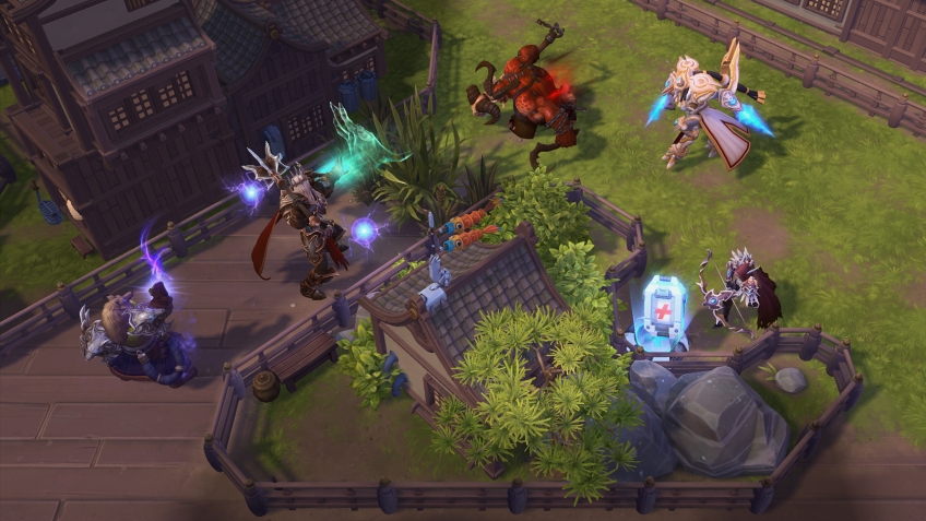 А вот и знакомая аптечка, ещё один кусочек игровой механики Overwatch.