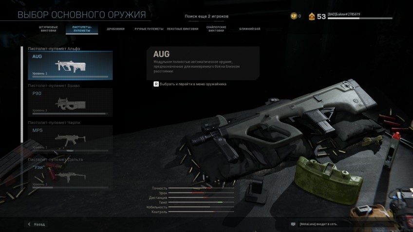 AUG, P90, MP5, «Узи», ПП-19 «Бизон» и MP7