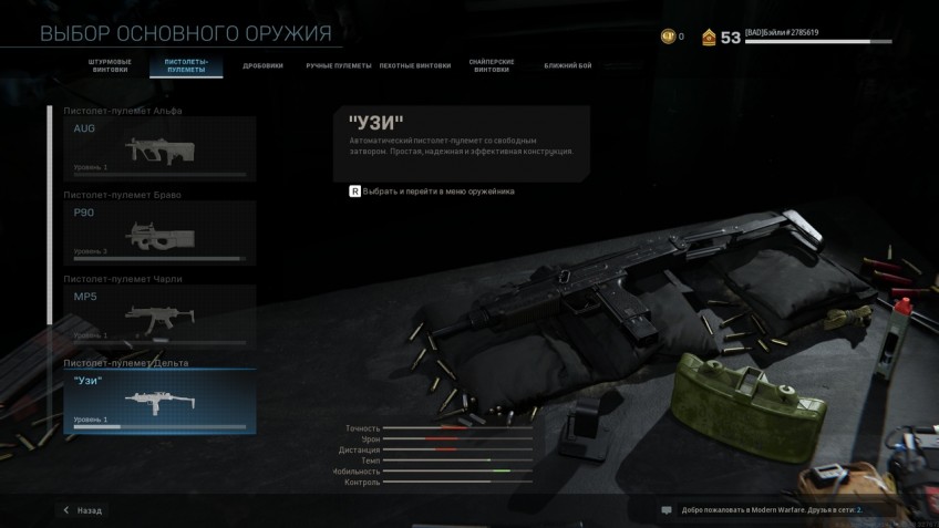 AUG, P90, MP5, «Узи», ПП-19 «Бизон» и MP7