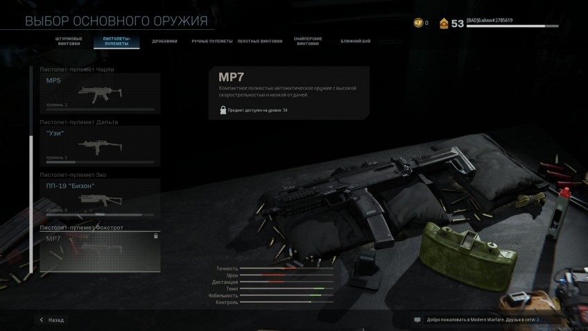AUG, P90, MP5, «Узи», ПП-19 «Бизон» и MP7