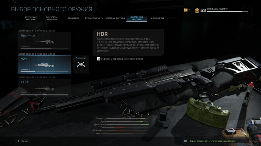«Драгунов», HDR и AX-50