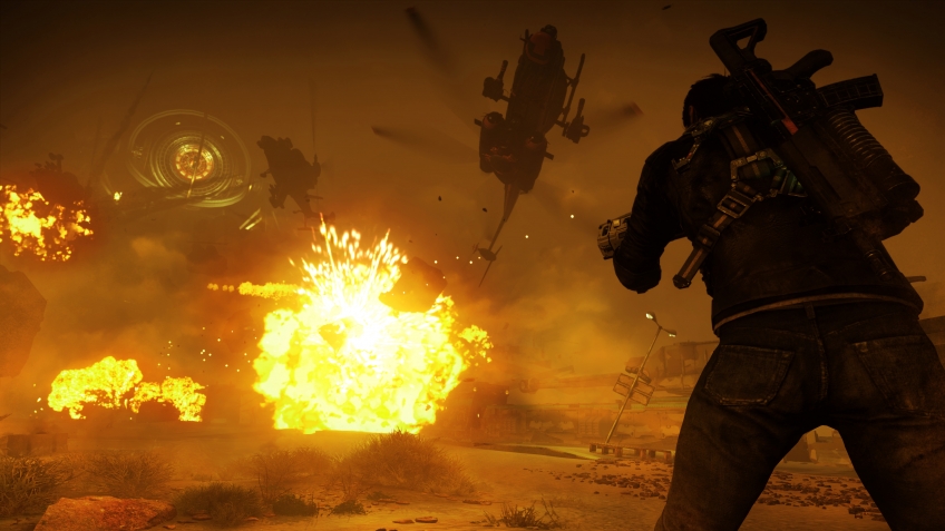 На движке Apex, кстати, базируется и будущая Rage 2. Так что он достаточно мощный, чтобы на нём создавать огромный открытый мир. Но отдельно просчитывать траекторию всех объектов в торнадо всё-таки будет технически сложно. Тем более что колоссальный упор в игре делается именно на физику окружающих игрока объектов.