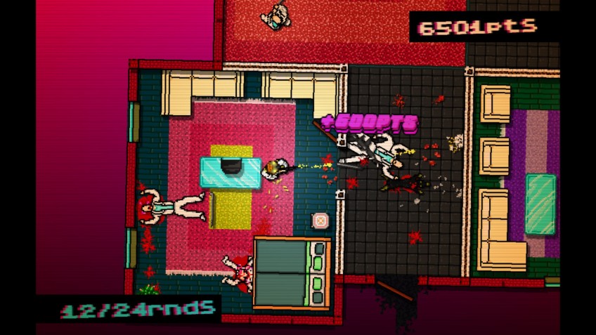 В Hotline Miami полно кислотных цветов, кровищи и психоделики — в общем, всего того, что любит Suda51