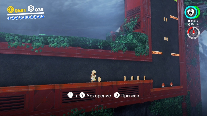 Попадаются небольшие секции, оформленные в стиле Super Mario Bros..