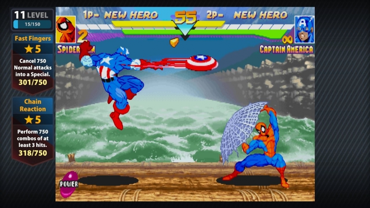 Скриншоты Marvel vs. Capcom Origins.