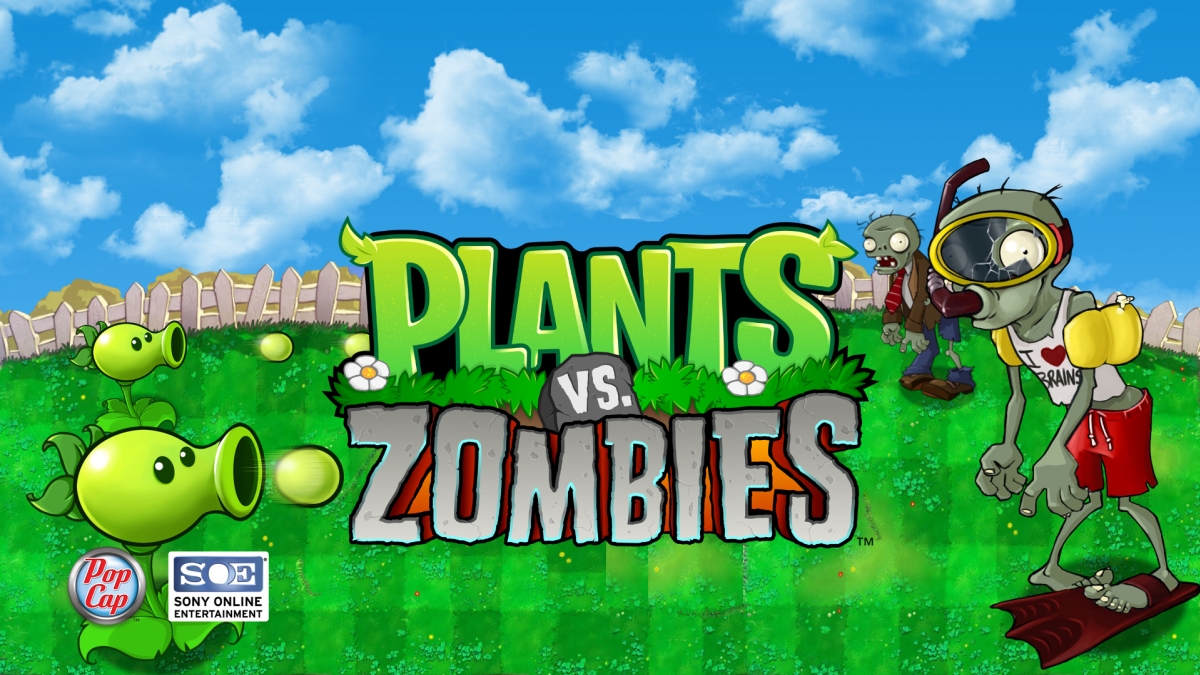 Обои Plants vs. Zombies.