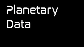 Planetary Data (itch)