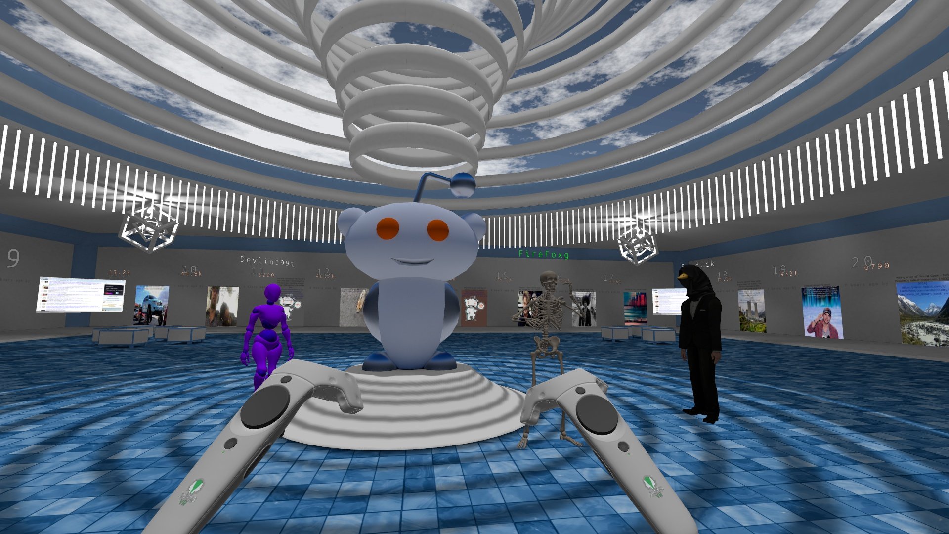 Re vr. Altspace VR. JANUSVR. Интерактивная игра космос. Researching Virtual Worlds.