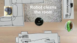 Robot cleans the room (itch)