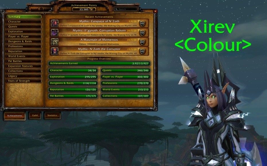Игрок World of Warcraft получил все до единого достижения Battle for Azeroth