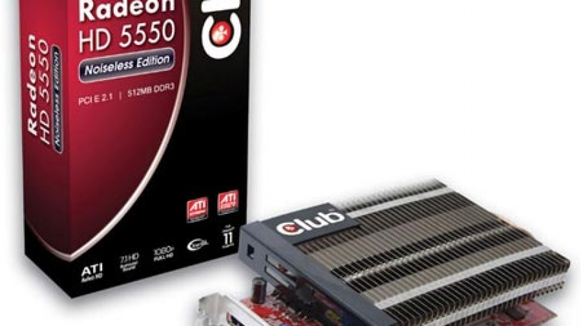 Club3D представила бесшумный Radeon HD 5550
