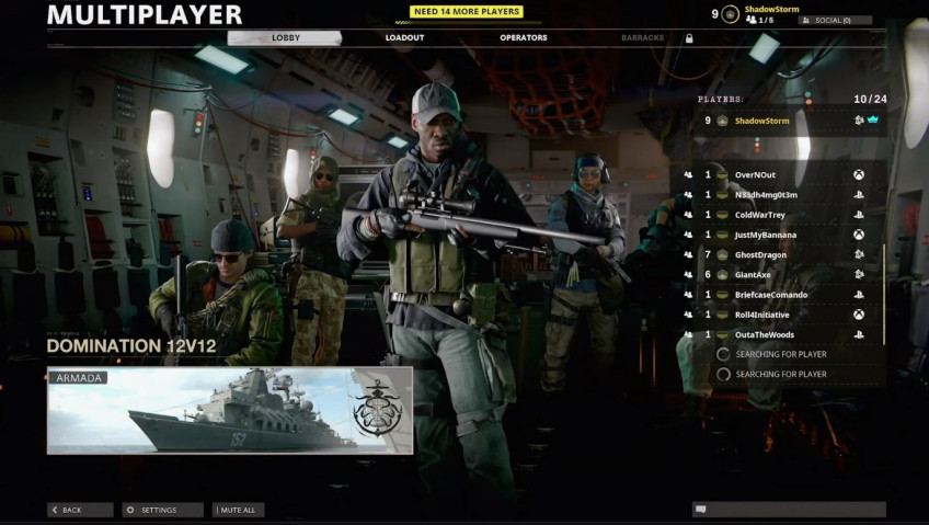 Лобби мультиплеера Black Ops Cold War