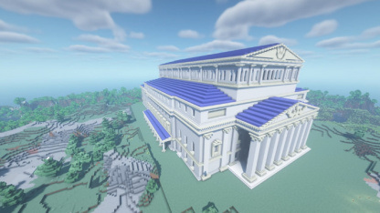 Энтузиаст воссоздал Большой театр из Civilization VI в Minecraft — видео процесса