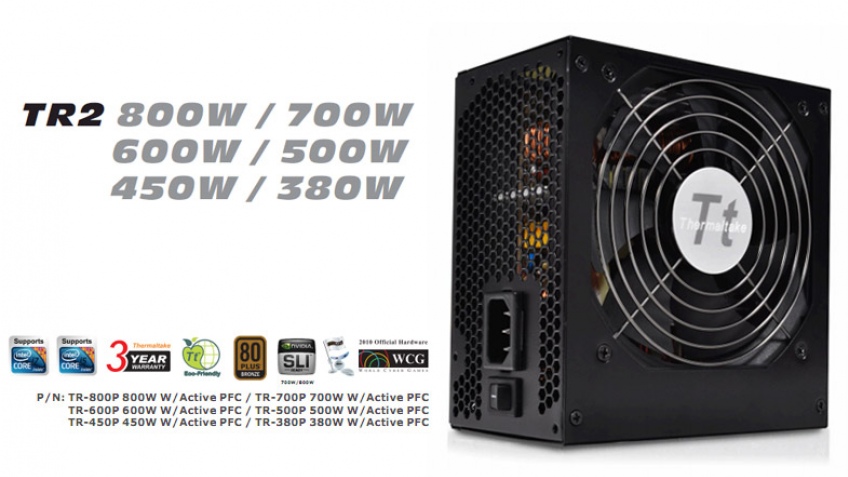 Thermaltake представляет серию блоков питания TR2 Bronze