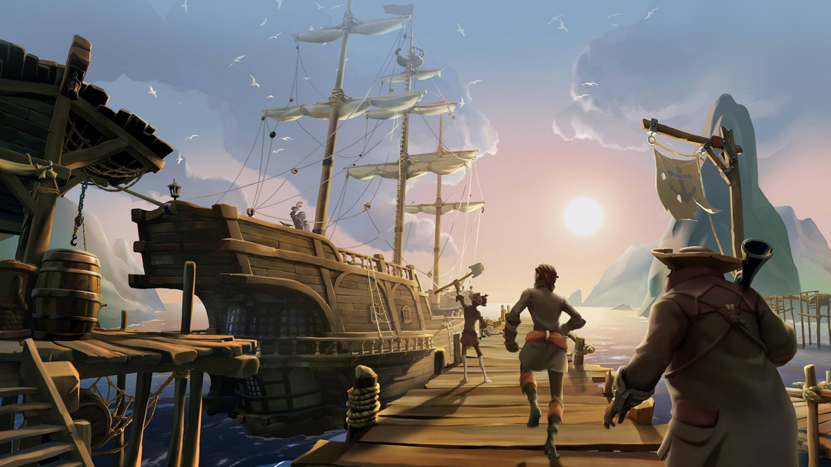 Sea of thieves на самой вершине в крепости воронье гнездо