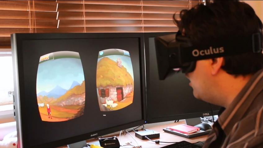Виртуальный шлем Oculus Rift испытали на двухмерной игре