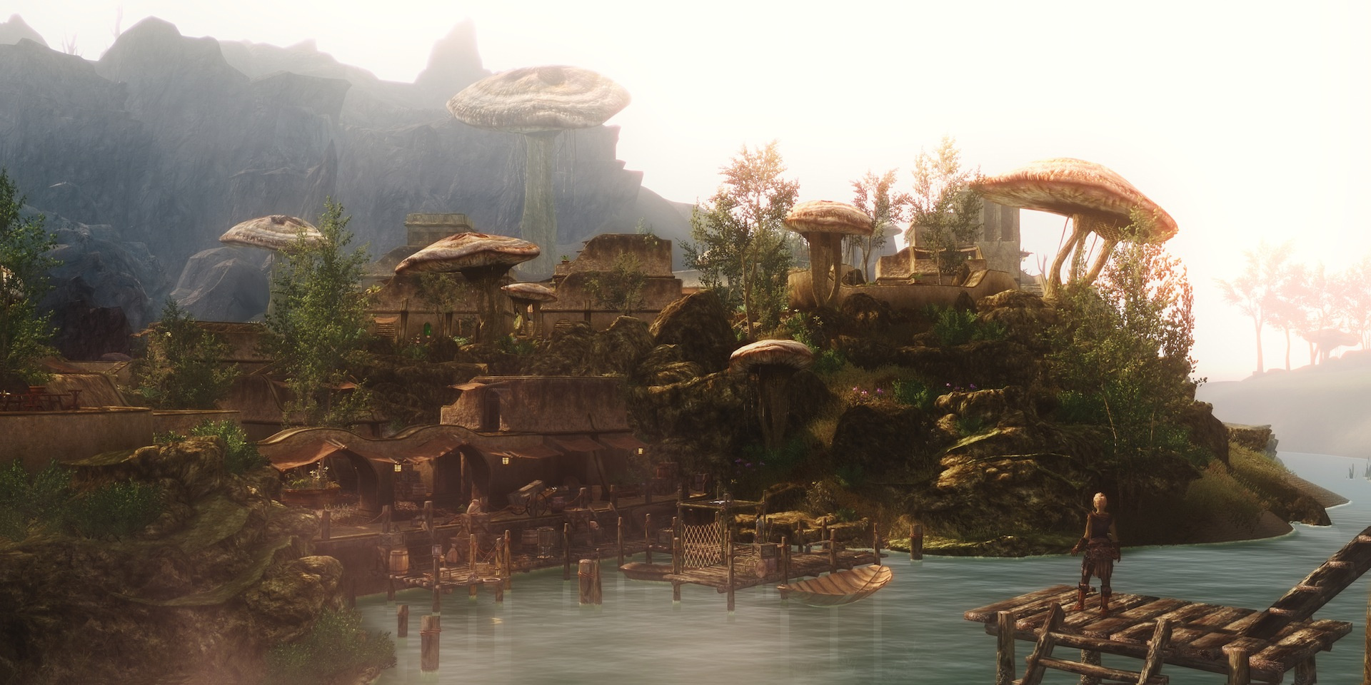 Skyrim+Morrowind: Авторы Skywind показали битву в Нчурдамце