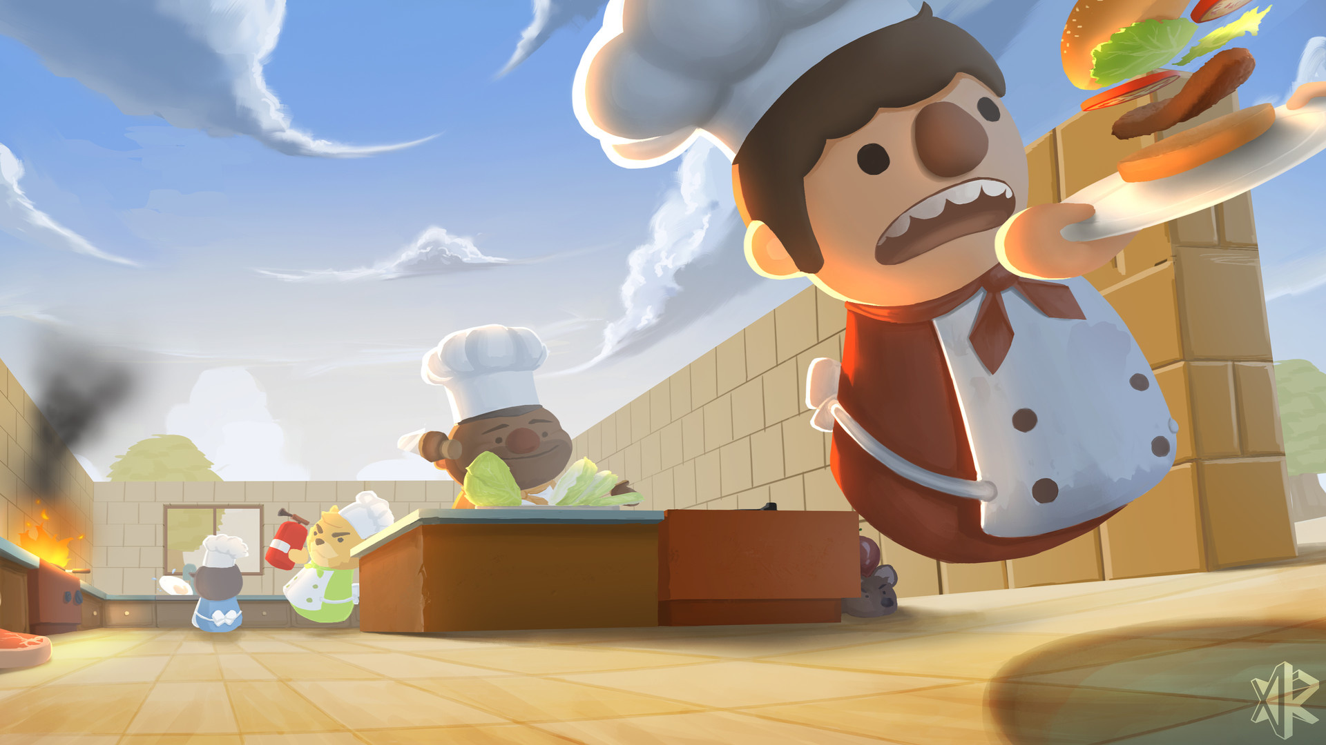 Overcooked 1 как играть на одной клавиатуре