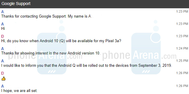 Анонсирована дата выхода Android 10