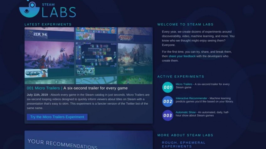 Valve рассказала о первых результатах Steam Labs