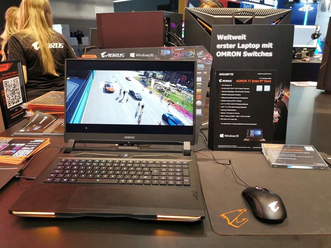 Игровой ноутбук Aorus 17 получит механическую клавиатуру и топовое железо