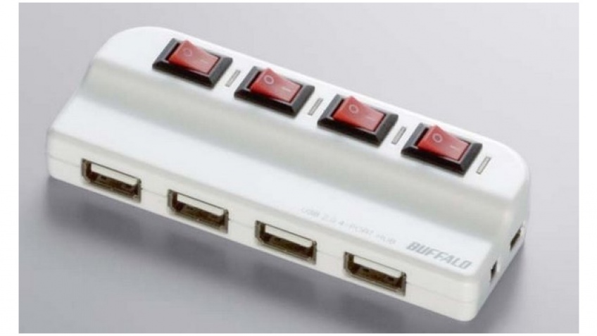 USB-свич Buffalo с выключателями питания