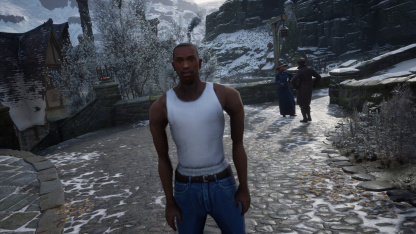 Си-Джей из GTA: San Andreas появился в Hogwarts Legacy благодаря новому моду