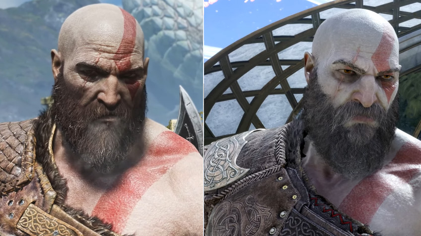 God of War: Ragnarok on PS5 compared to the PC version of God of War on \