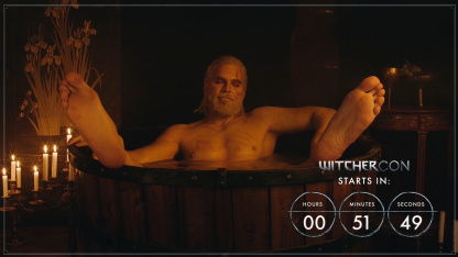 Перед WitcherCon стартовала трансляция с Геральтом в бадье